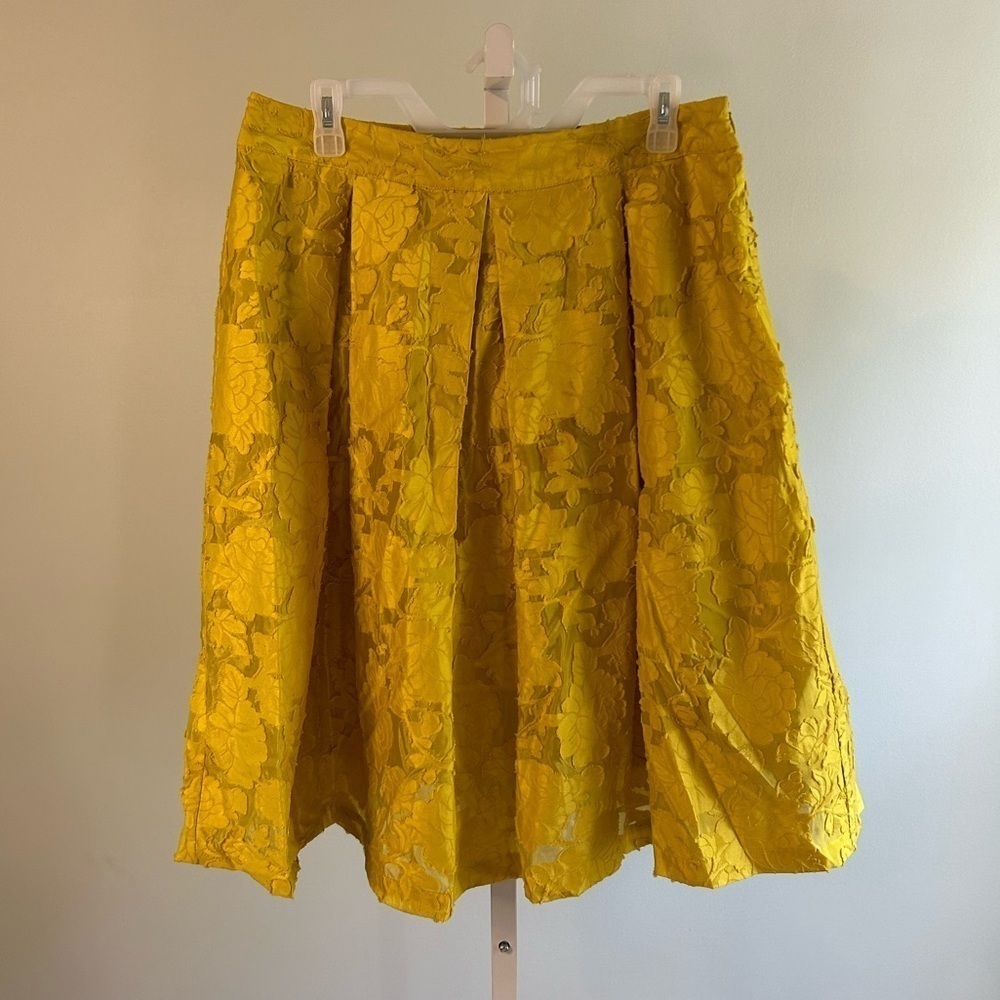 Who What Wear Yellow Floral Skirt